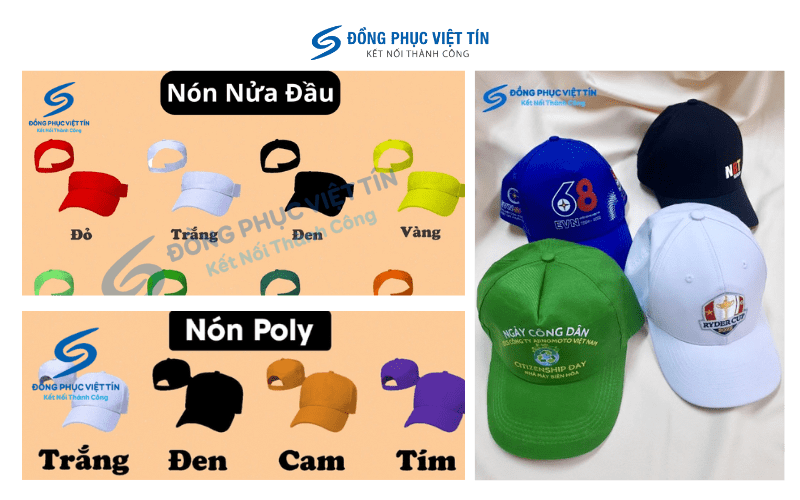 Mẫu mũ, nón có sẵn tại Việt Tín