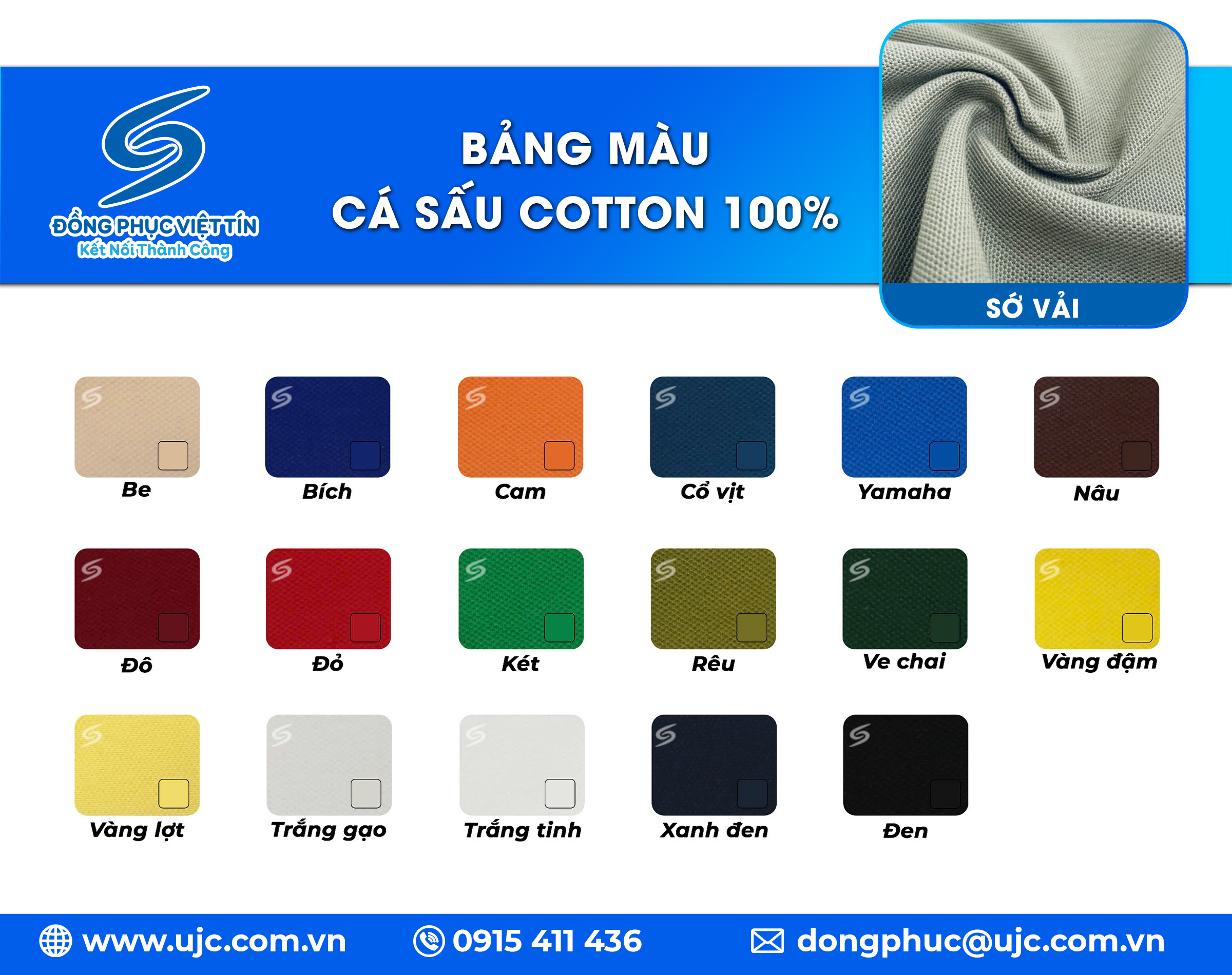 Bảng màu cá sấu cotton 100%