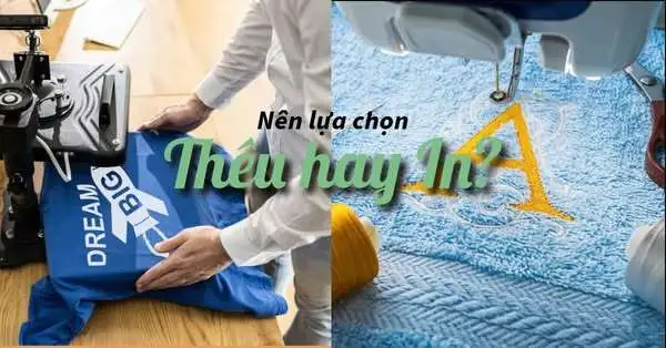 Nên lựa chọn thêu hay in logo đồng phục